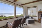 Beautiful views of the Pacific are framed in the living room windows